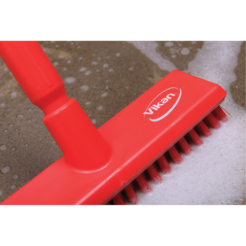 Brosse lave-pont aliment&eacute;e en eau, Crins Extra-ferme, 10-3/4", Polyester, Vert Distribution Élite MP
