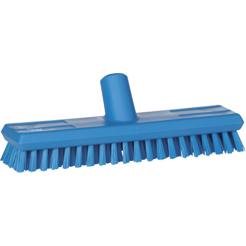 Brosse lave-pont aliment&eacute;e en eau, Crins Extra-ferme, 10-3/4", Polyester, Bleu Distribution Élite MP