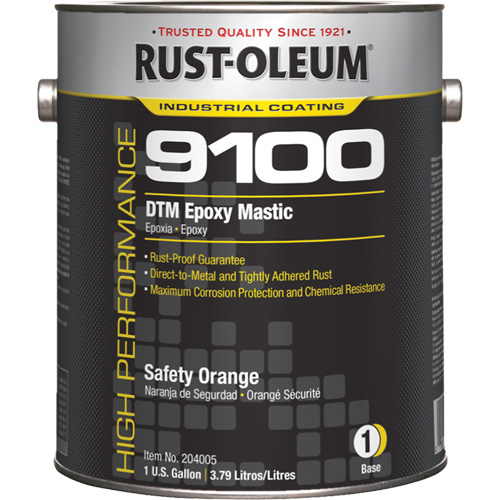 Base de mastic &eacute;poxy DTM du syst&egrave;me 9100, Orange s&eacute;curit&eacute;, Gallon Distribution Élite MP