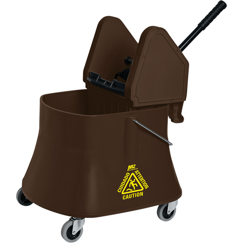 Champ Bucket & Wringer Combo, Down Press, 10 US Gal.(40 Quart), Brown Distribution Élite MP