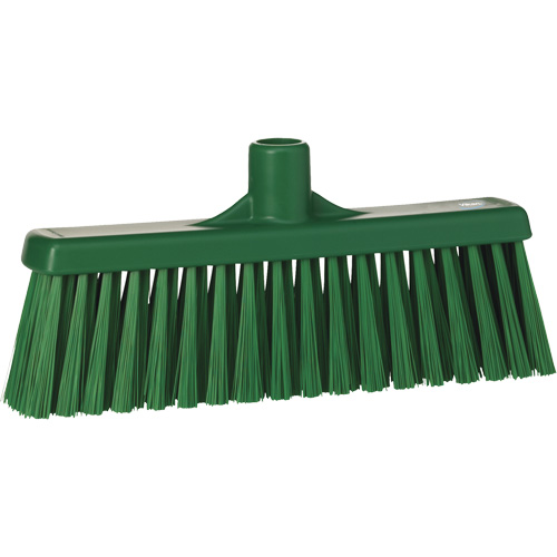 Upright Broom Head, Medium Bristles, 12", Polyester, Green Distribution Élite MP