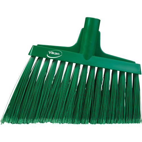 Angled Broom Head, Split Bristles, 11-1/2", Polyester, Green Distribution Élite MP