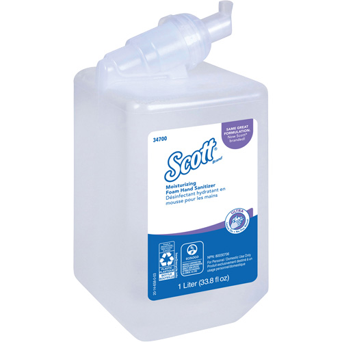 Scott&reg; Control Super Moisturizing Foam Hand Sanitizer, 1000 ml, Cartridge Refill, 70% Alcohol Distribution Élite MP