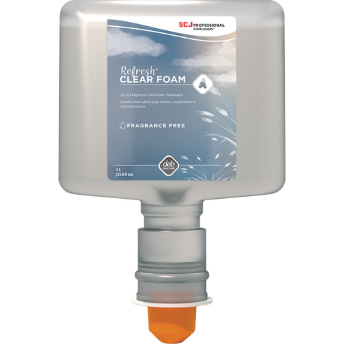 Savon transparent pour les mains Refresh, Mousse, 1,2 L, Sans parfum Distribution Élite MP
