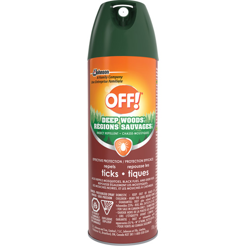 Insectifuge chasse-tiques Off! R&eacute;gions sauvages, DEET &agrave; 25 %, A&eacute;rosol, 170 g Distribution Élite MP