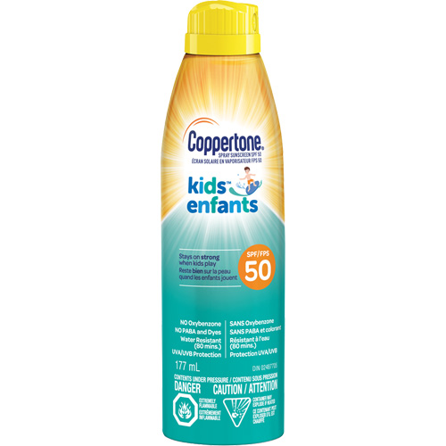 &eacute;cran solaire r&eacute;sistant &agrave; l'eau Kids, FPS 50, A&eacute;rosol Distribution Élite MP
