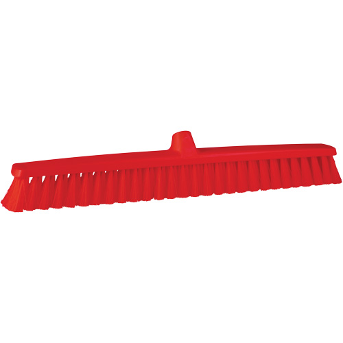 ColorCore Push Broom, Fine Bristles, 24", Polypropylene, Red Distribution Élite MP