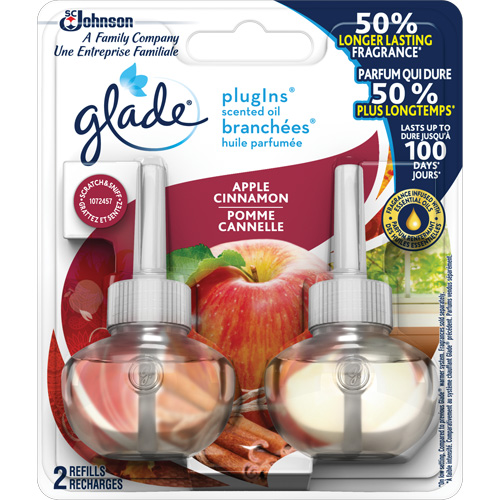 Recharge Glade Branch&eacute;es huile parfum&eacute;e, Pomme cannelle, Cartouche Distribution Élite MP