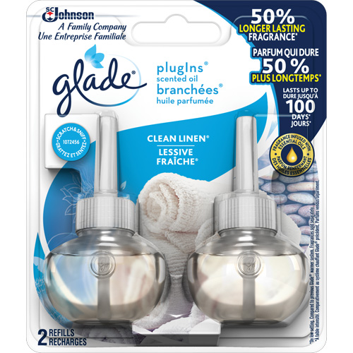 Recharge Glade Branch&eacute;es huile parfum&eacute;e, Lessive fraîche , Cartouche Distribution Élite MP