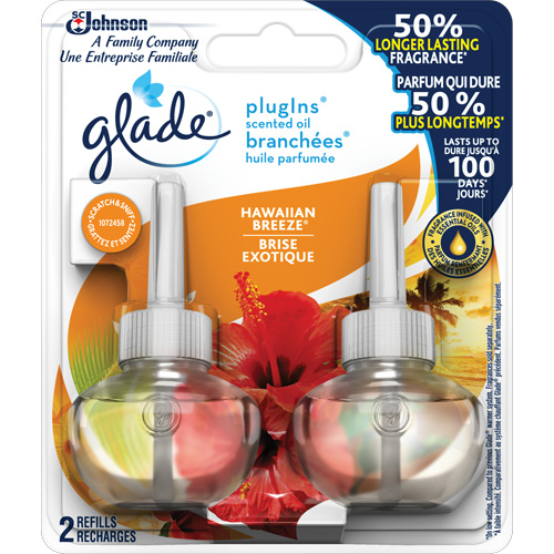 Recharge Glade Branch&eacute;es huile parfum&eacute;e, Brise exotique, Cartouche Distribution Élite MP