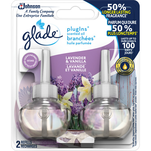 Recharge Glade Branch&eacute;es huile parfum&eacute;e, Lavande & vanille, Cartouche Distribution Élite MP