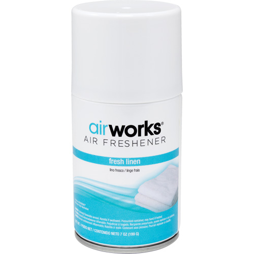 AirWorks&reg; Metered Air Fresheners, Fresh Linen, Aerosol Can Distribution Élite MP