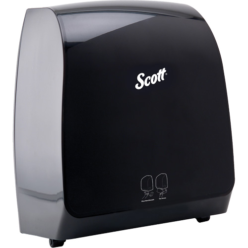 Distributeur de serviettes en rouleaux durs Scott Pro, &eacute;lectronique/Sans contact, 12,66" la x 9,18" p x 16,44" h Distribution Élite MP