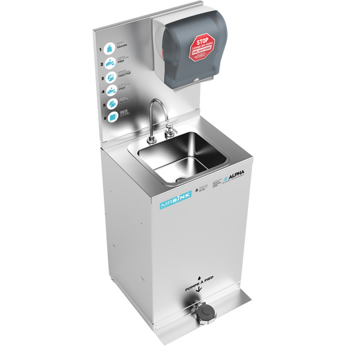 Poste de nettoyage des mains portable MRSink Distribution Élite MP