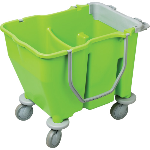 Seau double pour vadrouille avec essoreuse, Capacit&eacute; de 3,75 gal. US (60 pintes), Vert Distribution Élite MP