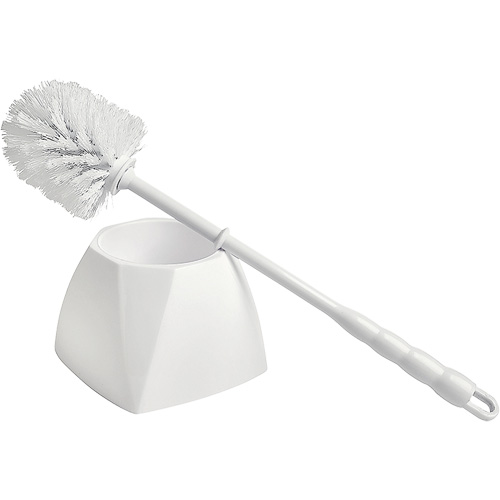 Brosse &agrave; cuvettes avec coupelle, 15-1/2" l, Soies Polypropyl&egrave;ne, Blanc Distribution Élite MP