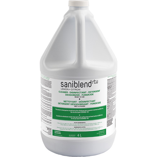SaniBlend Ready-To-Use Disinfectant & Sanitizer, 4 L, Jug Distribution Élite MP