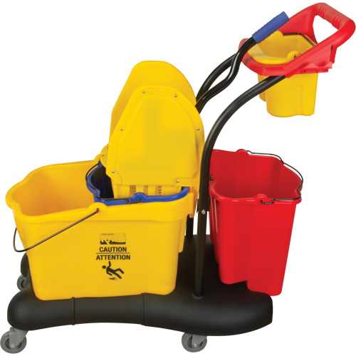 Multifunctional Mop Trolley, Down Press, 9.5 US Gal.(38 Quart), Yellow Distribution Élite MP