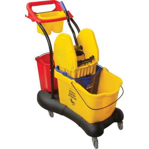 Multifunctional Mop Trolley, Down Press, 9.5 US Gal.(38 Quart), Yellow Distribution Élite MP