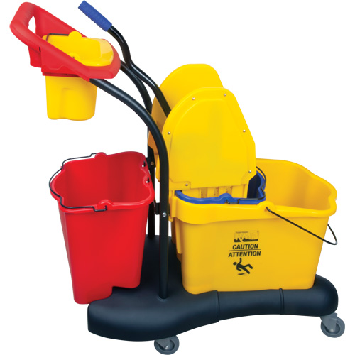 Multifunctional Mop Trolley, Down Press, 9.5 US Gal.(38 Quart), Yellow Distribution Élite MP