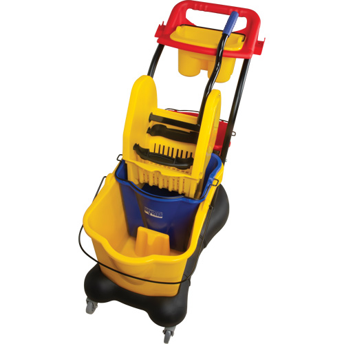 Multifunctional Mop Trolley, Down Press, 9.5 US Gal.(38 Quart), Yellow Distribution Élite MP