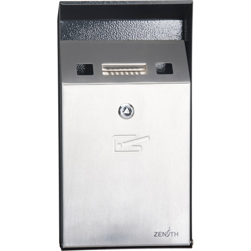 Cendrier, Montage mural, Acier inoxydable, Capacit&eacute; 1 Litre, Hauteur 11-4/5" Distribution Élite MP