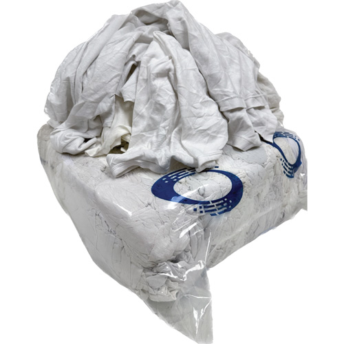 Wiping Rags, Cotton/Fleece, White, 25 lbs. Distribution Élite MP