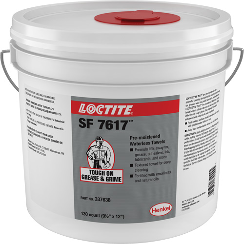 SF 7617 Industrial Hand Wipes, 130 Wipes, 12" x 9-1/2" Distribution Élite MP