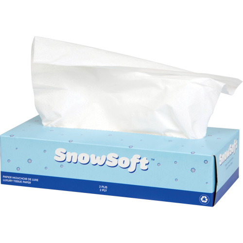 Papier-mouchoir de premi&egrave;re qualit&eacute; Snow Soft, 2 pli, 7,4" lo x 8,4" la, 100 feuilles/boîte Distribution Élite MP