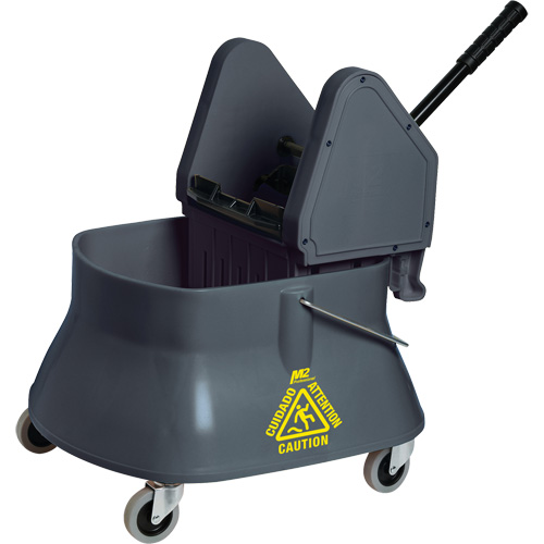 Champ Mop Bucket & Wringer, Down Press, 6.5 US Gal. (26 Quart)/7.5 US Gal. (30 Quarts), Grey Distribution Élite MP