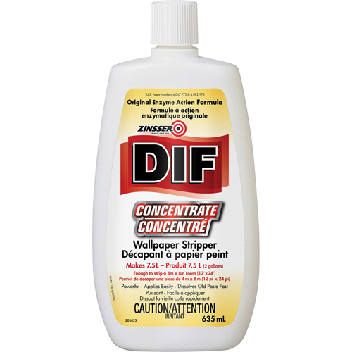 D&eacute;capant &agrave; papier peint en liquide concentr&eacute; Zinsser DIF, 635 ml, Bouteille Distribution Élite MP
