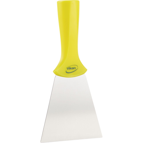 Grattoir en acier inoxydable avec poign&eacute;e montable sur manche, Jaune, 4" la x 8" lo Distribution Élite MP