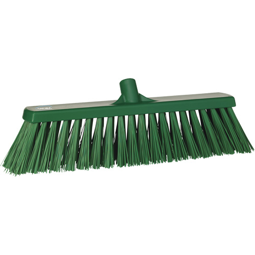 Heavy-Duty Push Broom, Stiff Bristles, 20", Polyester, Green Distribution Élite MP