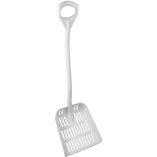 Ergonomic Large Sieve Shovel, 45" Length, Plastic, White Distribution Élite MP