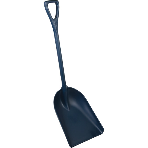 One-Piece Metal Detectable Shovel, 13-3/4" x 17" Blade, 42-1/2" Length, Plastic, Blue Distribution Élite MP