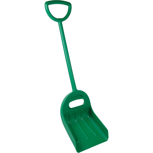 Double Grip Wide Shovel, 14" x 18" Blade, 47-1/2" Length, Plastic, Green Distribution Élite MP