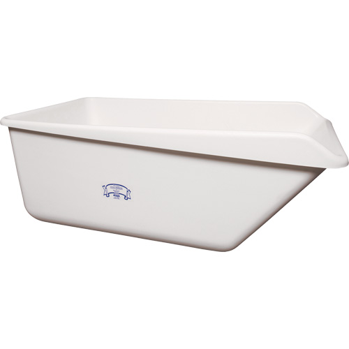 Angled Dump Tub with Drain, Plastic, White Distribution Élite MP