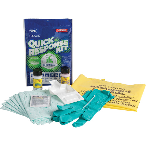 Hazwik&reg; Quick Response Spill Kit for Chemical Spills, Hazmat, Bag, 0.33 US gal. Absorbancy Distribution Élite MP