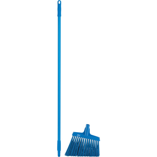 Angle Broom Head with Handle, X-Coarse Bristles, 12", Polyester, Blue Distribution Élite MP