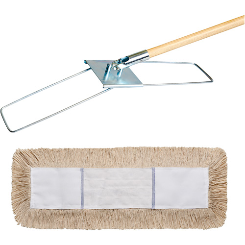 Syst&egrave;me de vadrouille &agrave; &eacute;pousseter Break-Ezy, Style &agrave; enfiler, Coton, 48" lo x 5" la Distribution Élite MP