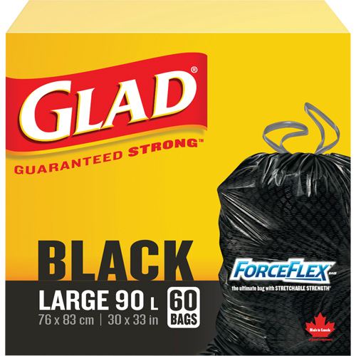 90L Garbage Bags, Regular, 30" W x 33" L, Black Distribution Élite MP