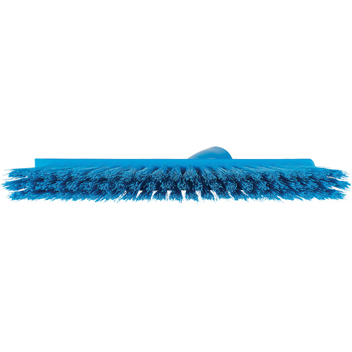 Dustpan Broom with Angled Thread, Medium Bristles, 10", Polyester, Blue Distribution Élite MP