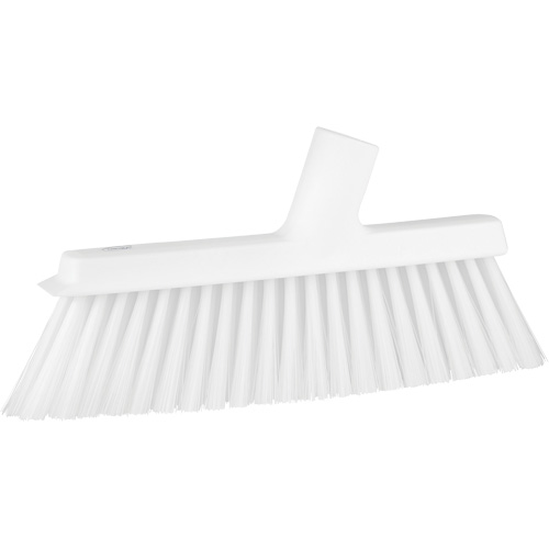 Dustpan Broom with Angled Thread, Medium Bristles, 10", Polyester, White Distribution Élite MP