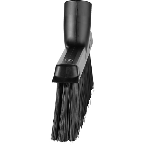 Dustpan Broom with Angled Thread, Medium Bristles, 10", Polyester, Black Distribution Élite MP
