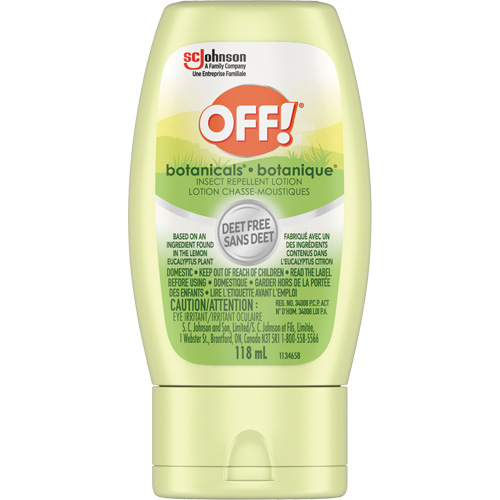 Off!&reg; Botanicals&reg; Insect Repellent, DEET Free, Lotion, 118 g Distribution Élite MP