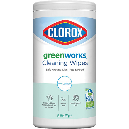 Lingettes nettoyantes GreenWorks, 75 lingettes Distribution Élite MP