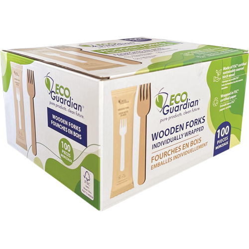Individually Wrapped Wooden Forks Distribution Élite MP