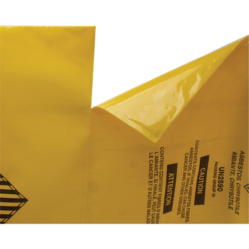 Doublures pour d&eacute;chets dangereux, Amiante, 40" lo x 26" la, 3 mils Distribution Élite MP