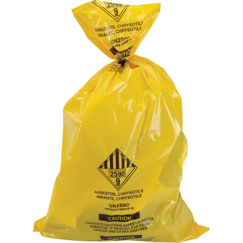 Doublures pour d&eacute;chets dangereux, Amiante, 40" lo x 26" la, 3 mils Distribution Élite MP