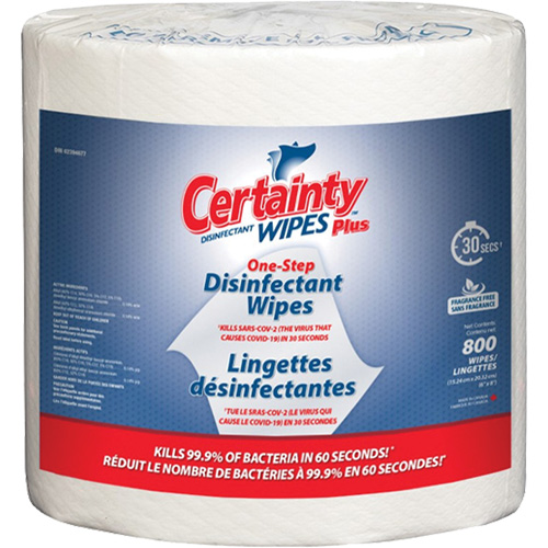 Lingettes d&eacute;sinfectantes, 7-9/10" x 5-9/10", 800 lingettes Distribution Élite MP